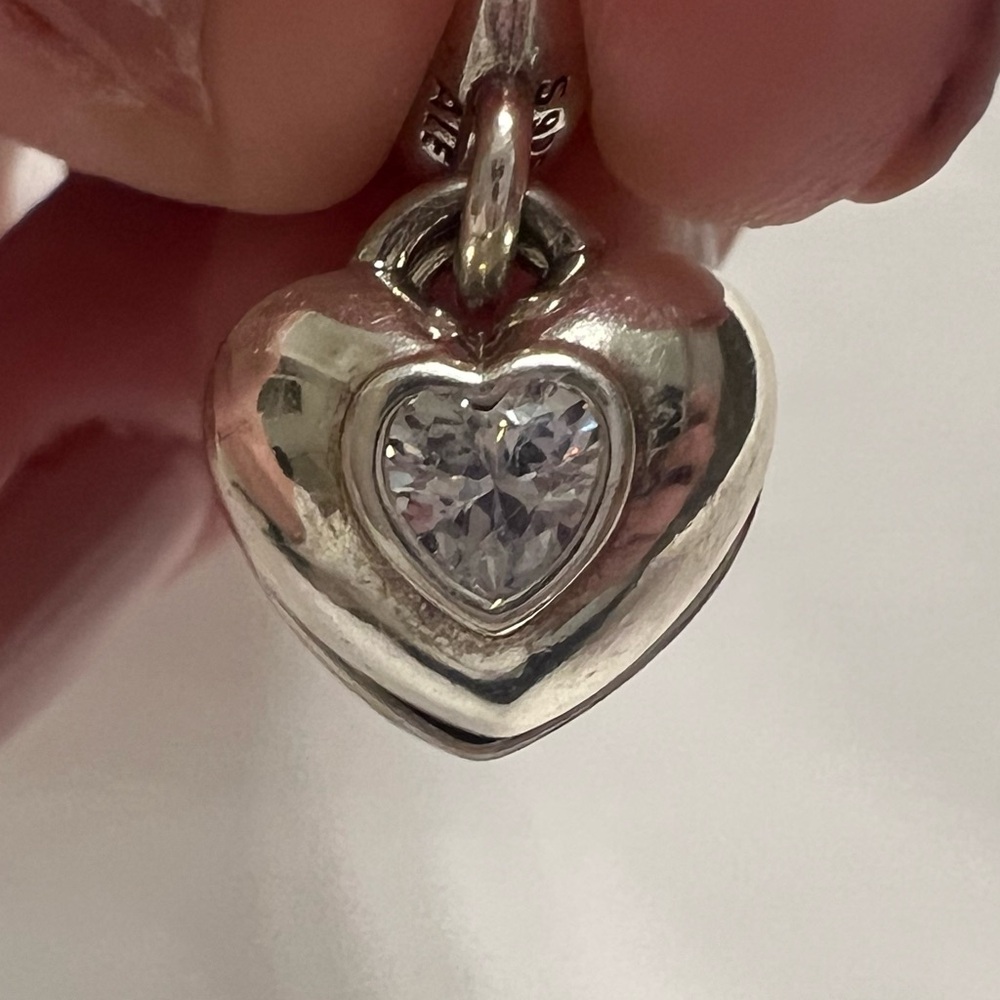 Authentic Pandora You & Me Split Heart Charm 791244CZ